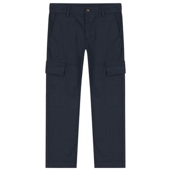 Boys Navy Blue China wello Trousers