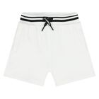 Boys Black & White Logo Shorts Set, 1, hi-res