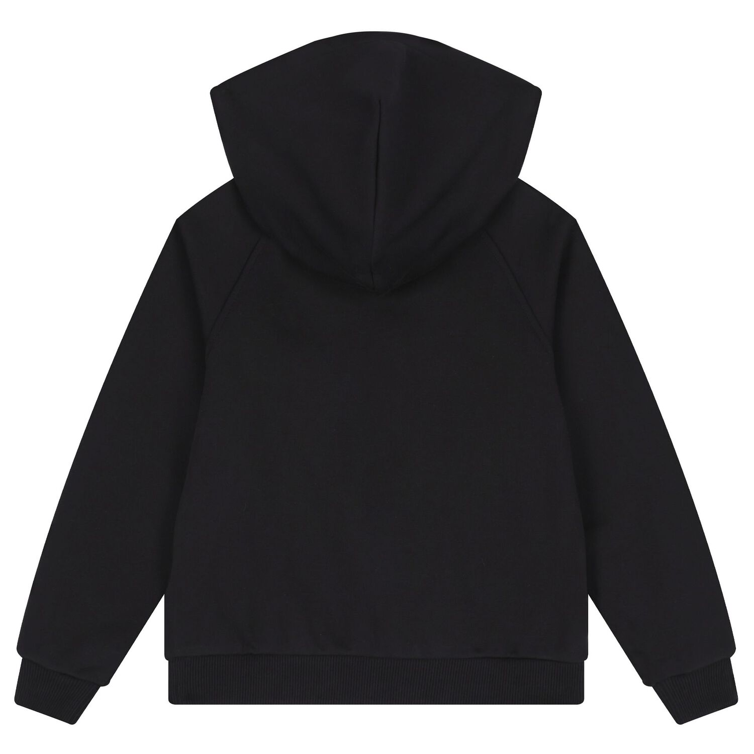 Boys Black Logo Hooded Top, 1, hi-res
