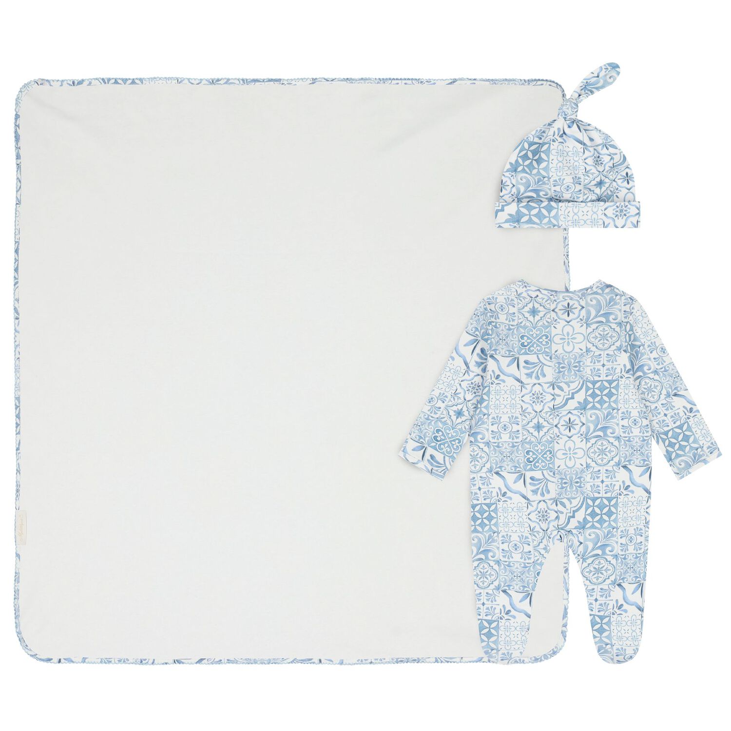 Baby Boys Blue & White Babygrow Gift Set, 1, hi-res