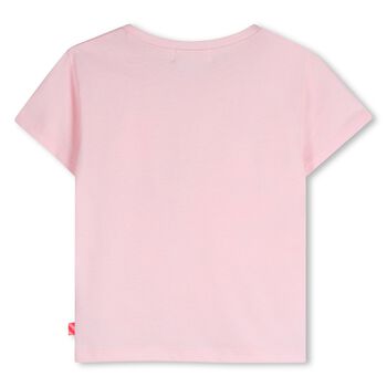 Girls Pink Horse Sequin T-Shirt