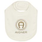 Ivory & Gold Logo Babygrow Set, 1, hi-res