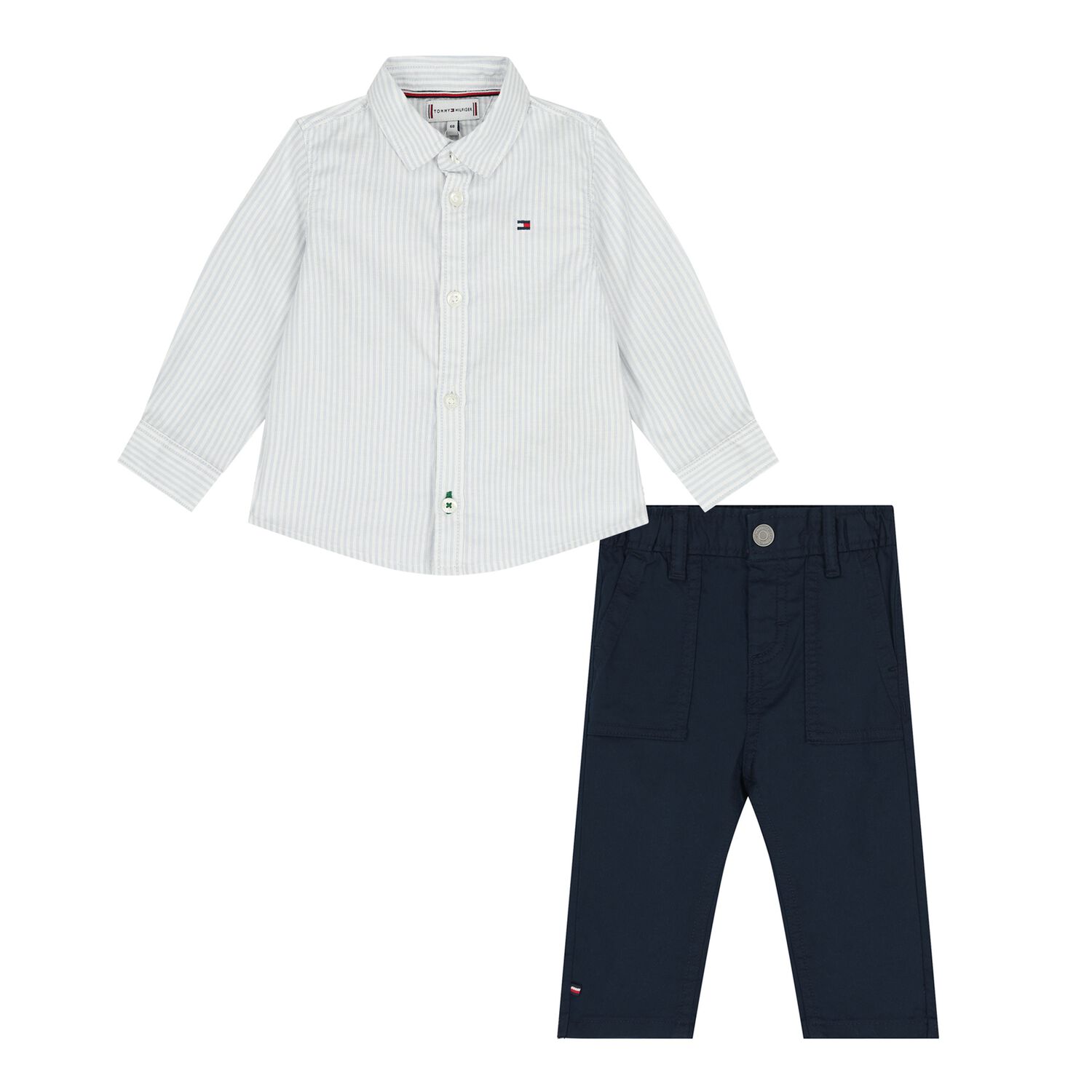 Baby Boys Blue Logo Trousers Set, 1, hi-res