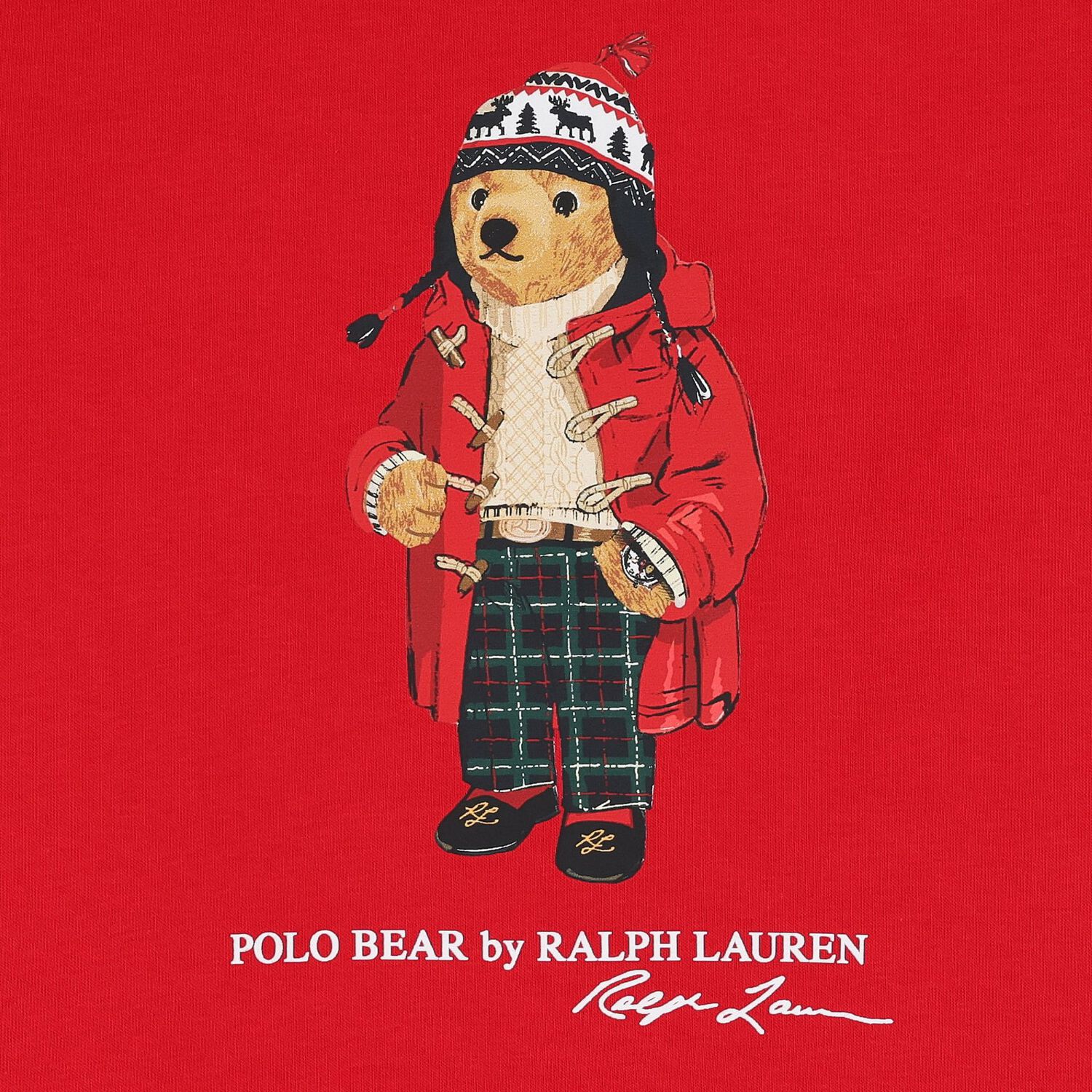 Boys Red Polo Bear Sweatshirt, 1, hi-res image number null