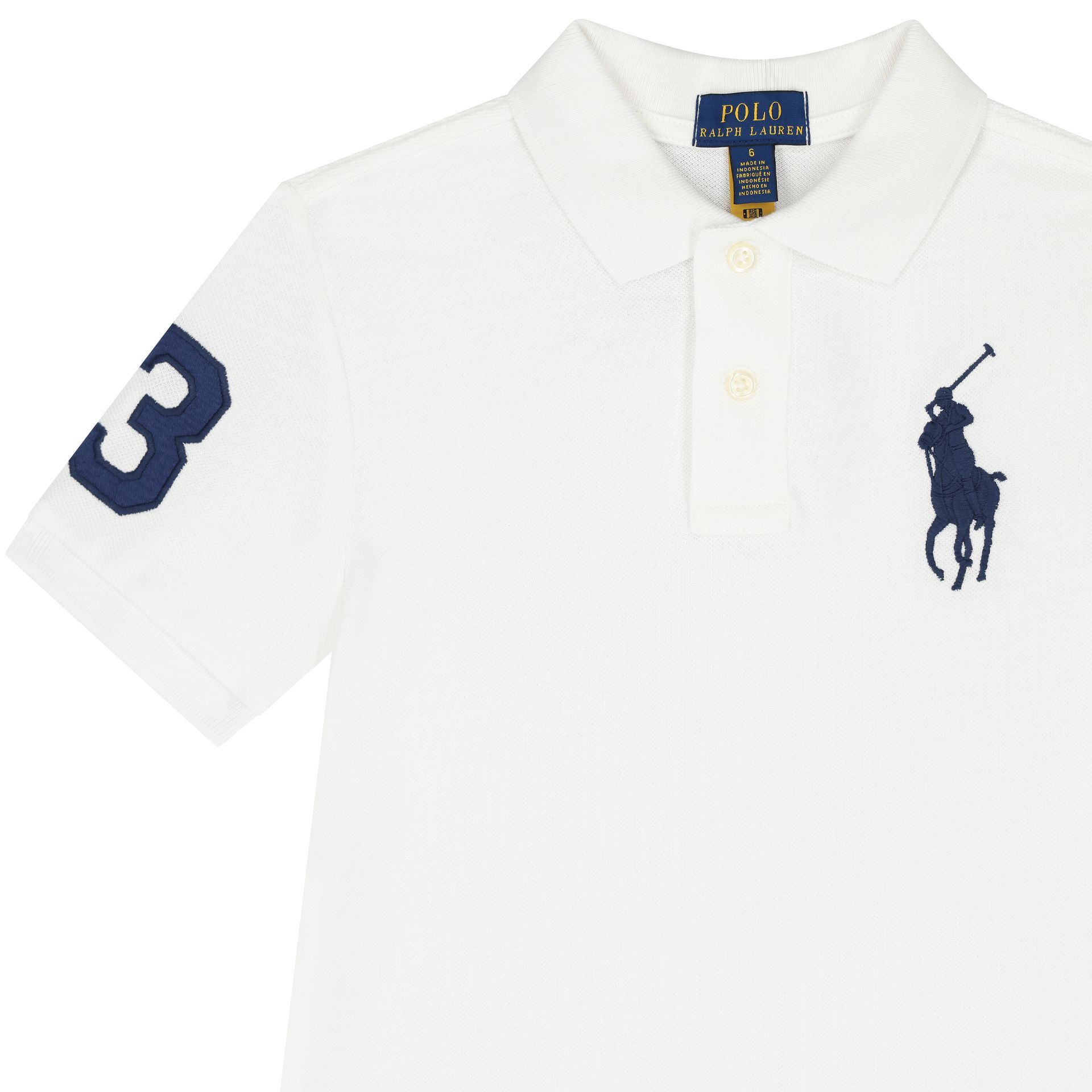 Boys white ralph lauren polo shirt new arrivals