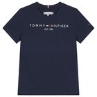 Boys Navy Blue Logo T-Shirt, 2, hi-res