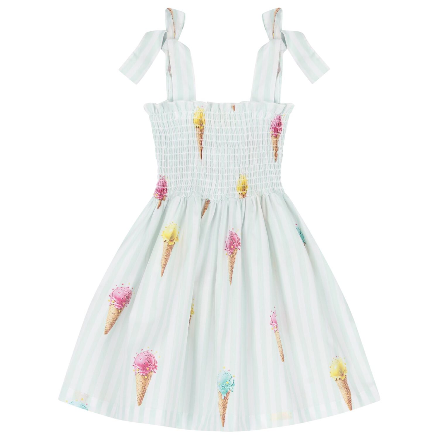 فستان شاطئ آيس كريم أخضر للبنات, 1, hi-res image number null