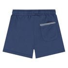 Younger Boys Navy Blue Hippo Shorts, 2, hi-res