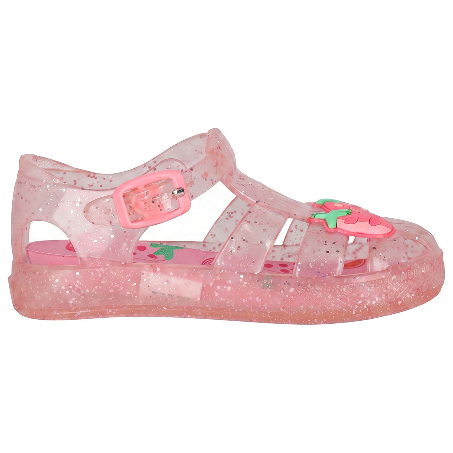 Younger Girls Pink Jelly Sandals, 1, hi-res