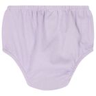 فستان بنات بيبي بالشعار باللون البنفسجي , 1, hi-res