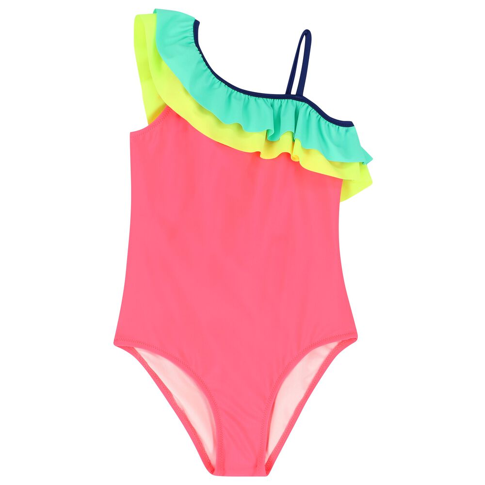 Sunuva Girls Pink Frill Swimsuit Junior Couture