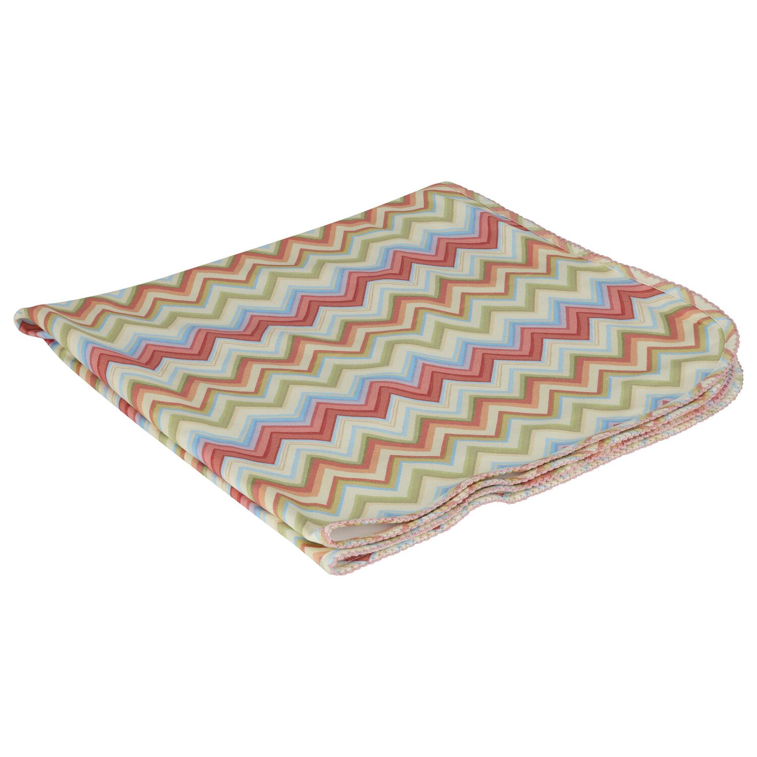 Multi-Coloured Zig Zag Baby Blanket, 6, hi-res