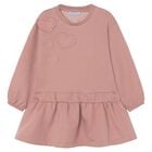 Girls Pink Heart Dress, 2, hi-res