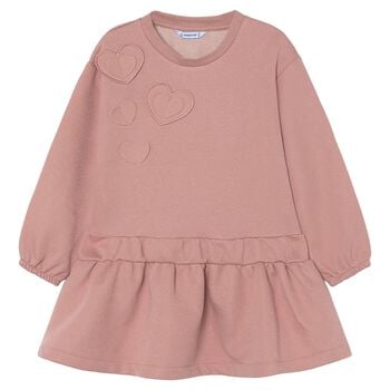 Girls Pink Heart Dress