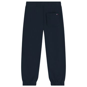 Boys Navy Blue Logo Joggers