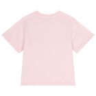 Girls Pink Logo Rhinestone T-Shirt, 2, hi-res