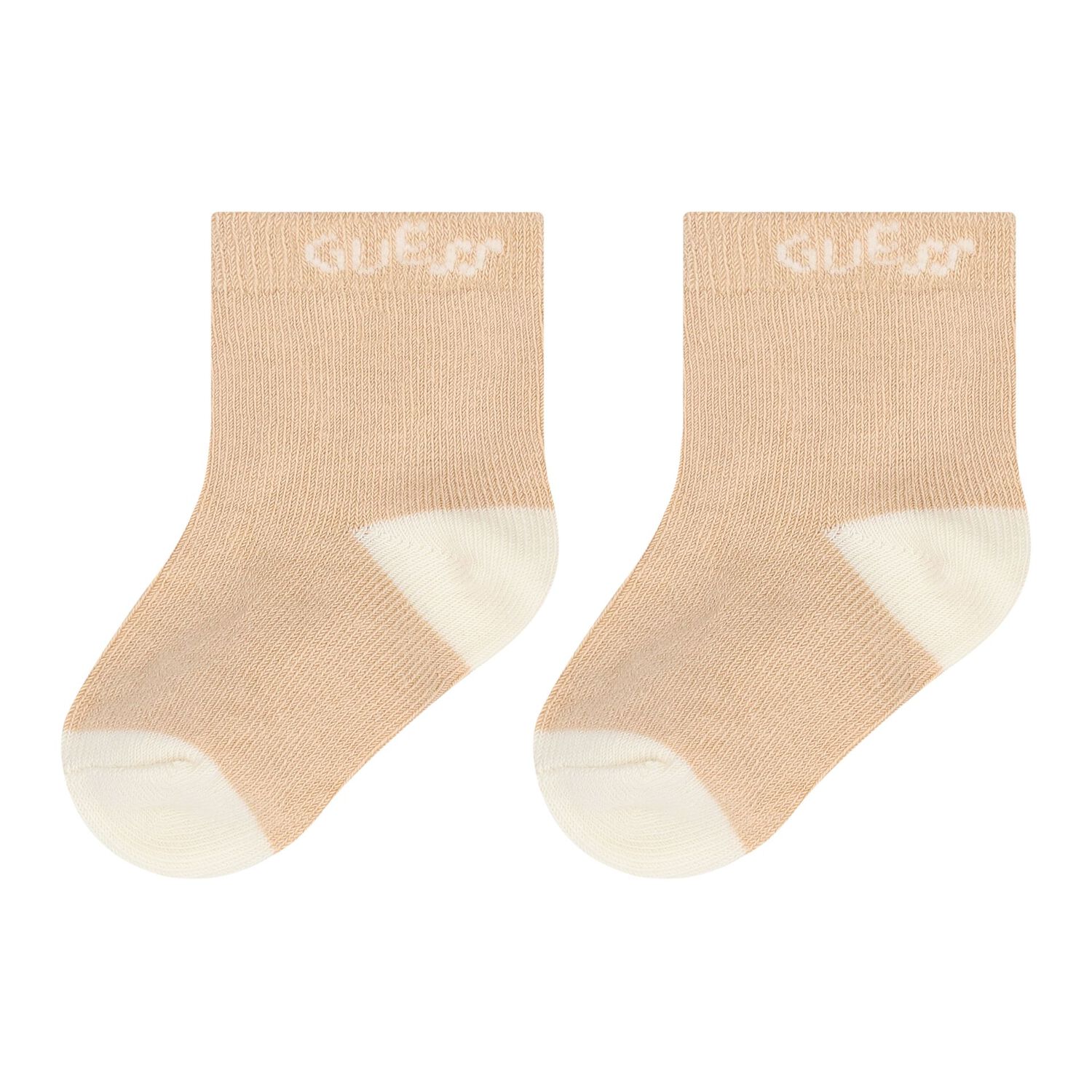 Beige & Ivory Logo Socks ( 3-Pack ), 1, hi-res