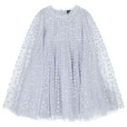 Girls Blue Tulle & Sequin Cape Dress, 2, hi-res