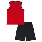 Boys Red & Black Jordan Logo Shorts Set, 1, hi-res