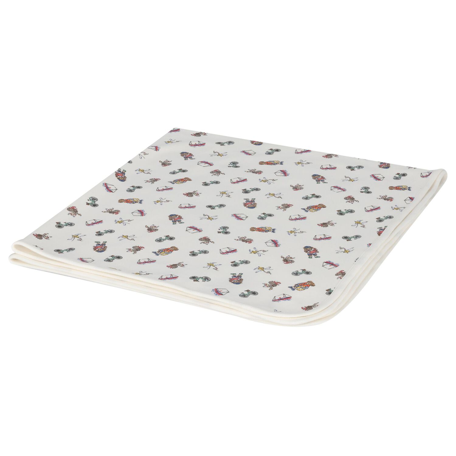Ivory Playful Bear Baby Blanket, 1, hi-res