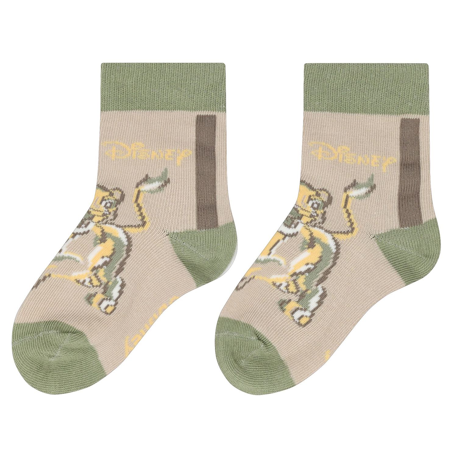 Beige, Grey & Green Logo Socks ( 3- Pack ), 1, hi-res image number null