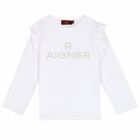 تيشيرت بالشعار باللون الأبيض للبنات, 3, hi-res