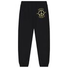 Girls Black Logo Joggers, 1, hi-res