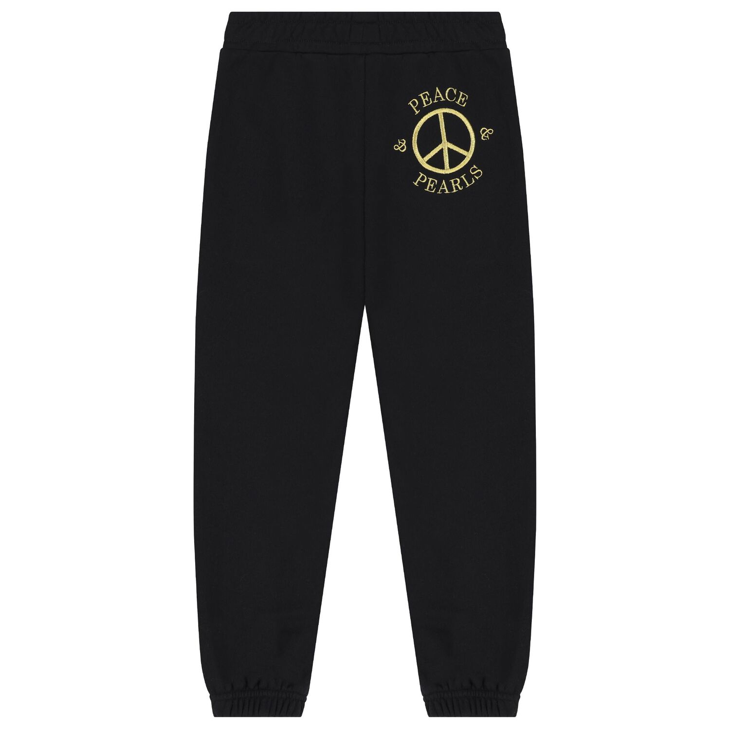 Girls Black Logo Joggers, 1, hi-res