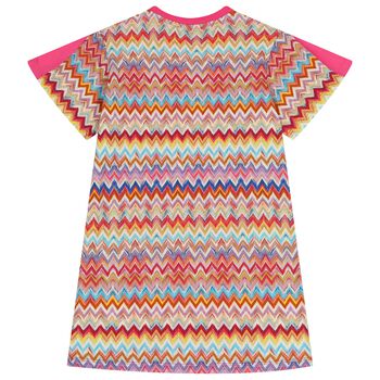 Girls Pink Zigzag Dress