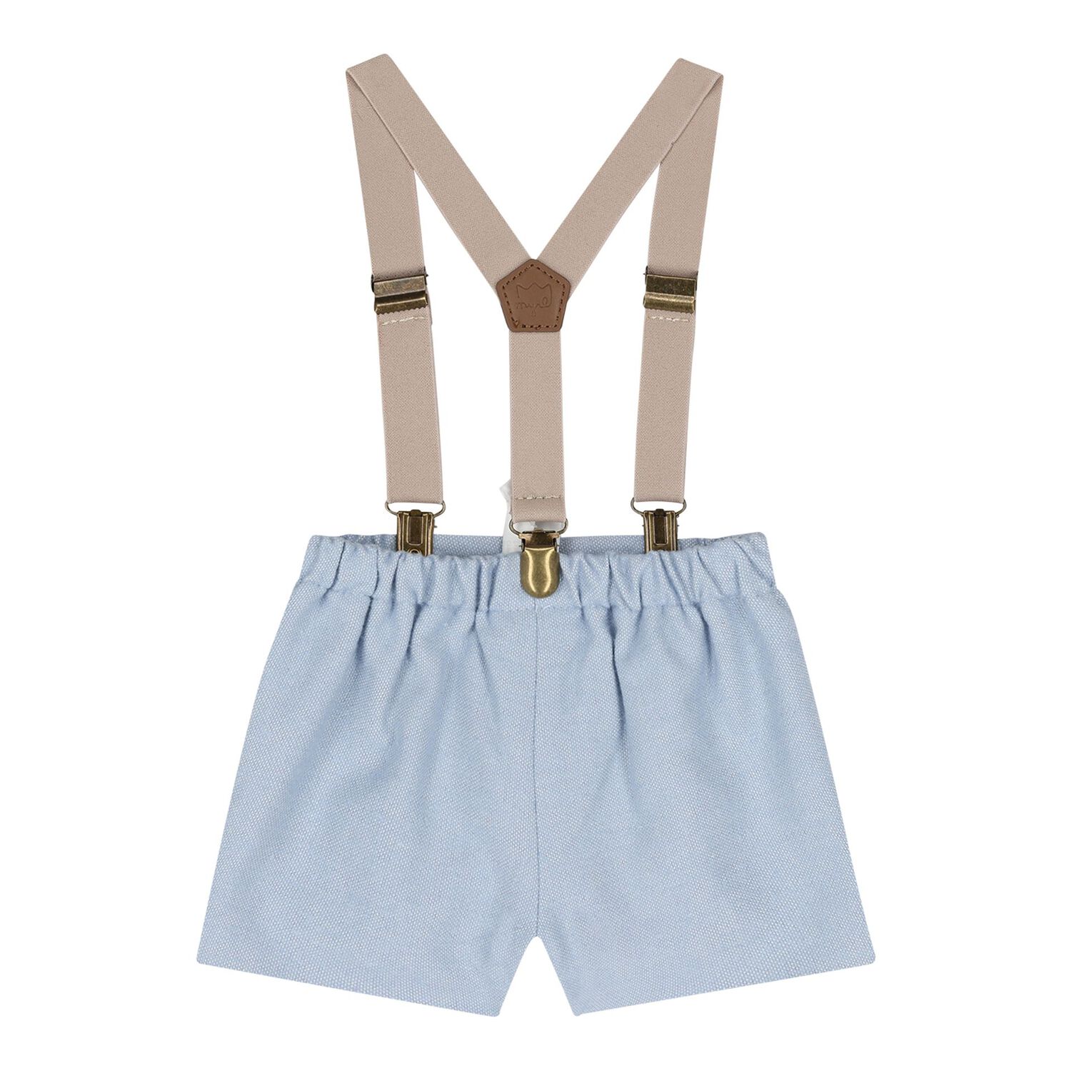 Baby Boys White & Blue Shorts Set, 1, hi-res