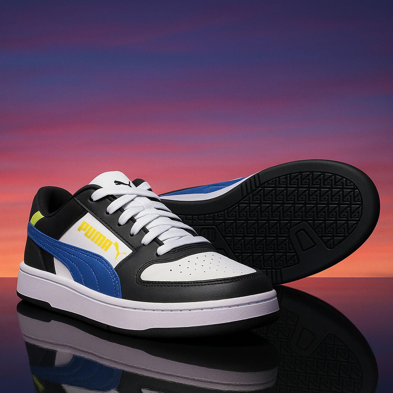 Boys White & Blue Caven 2.0 Trainers, 1, hi-res image number null