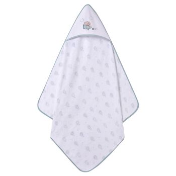 Baby Boys White Hooded Towel