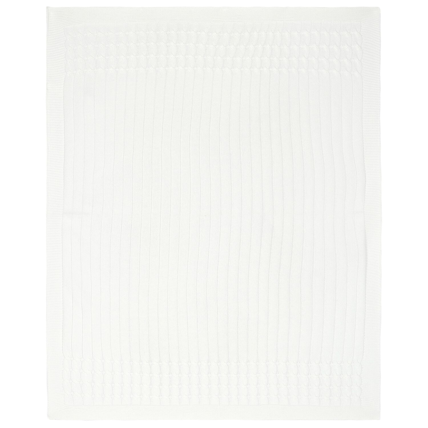 White Knit Baby Blanket, 3, hi-res image number null