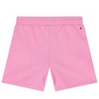 Girls Pink Logo Shorts, 1, hi-res
