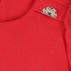Girls Red Logo Jacquard Dress, 1, hi-res