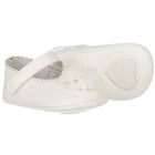 Baby Girls Ivory Leather Pre Walker Shoes, 2, hi-res