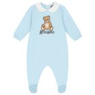 Blue Teddy Bear Logo Babygrow, 2, hi-res
