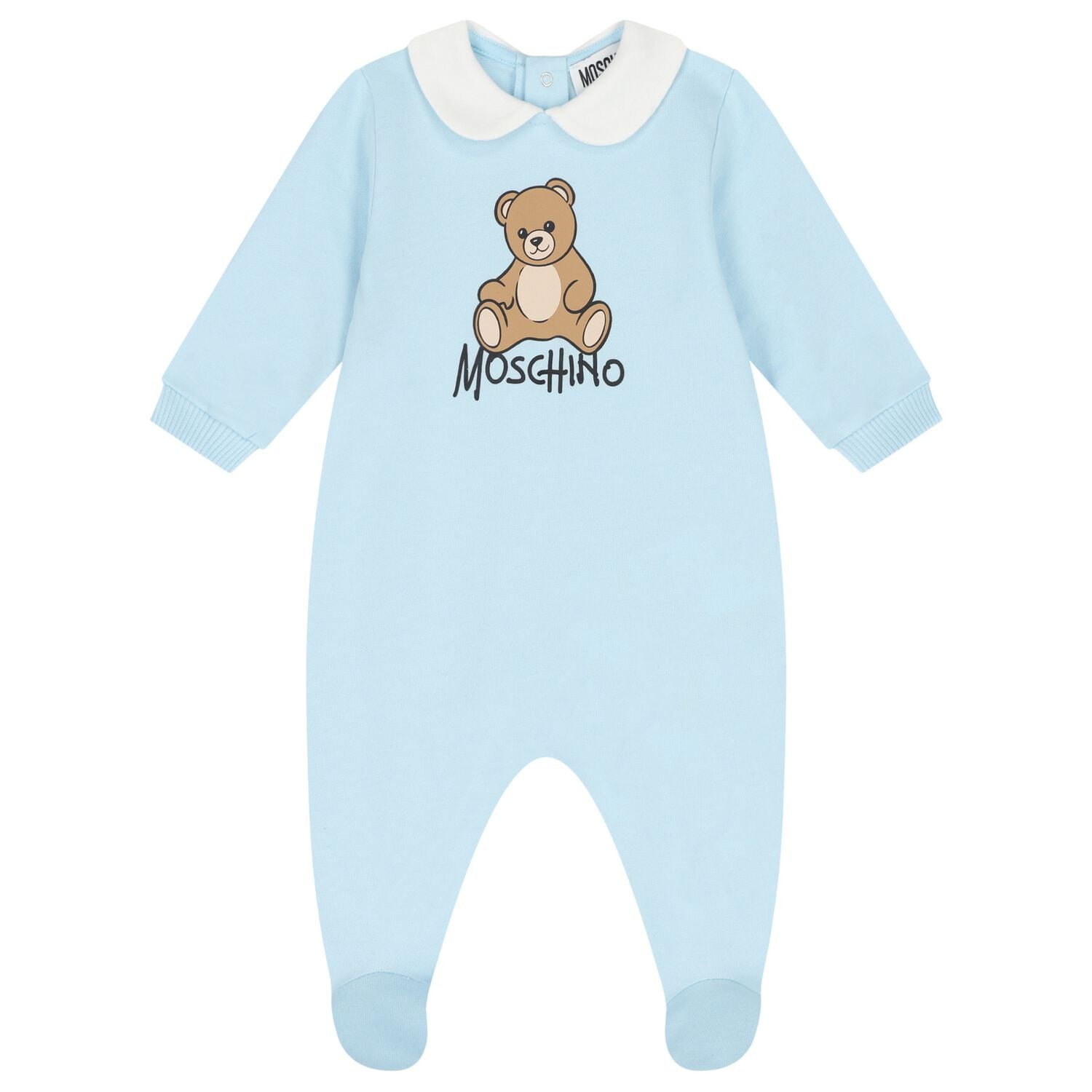 Blue Teddy Bear Logo Babygrow, 2, hi-res