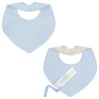 Baby Boys Blue & Beige Waterproof Bib Set ( 2-Pack ), 2, hi-res