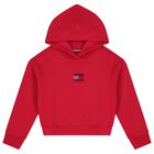 Girls Pink Embellished Logo Hooded Top, 1, hi-res