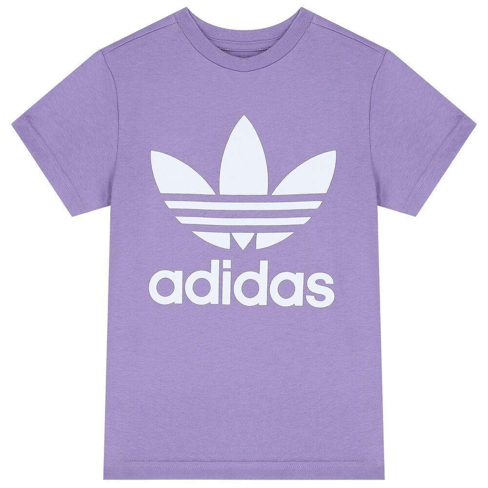 adidas trefoil purple