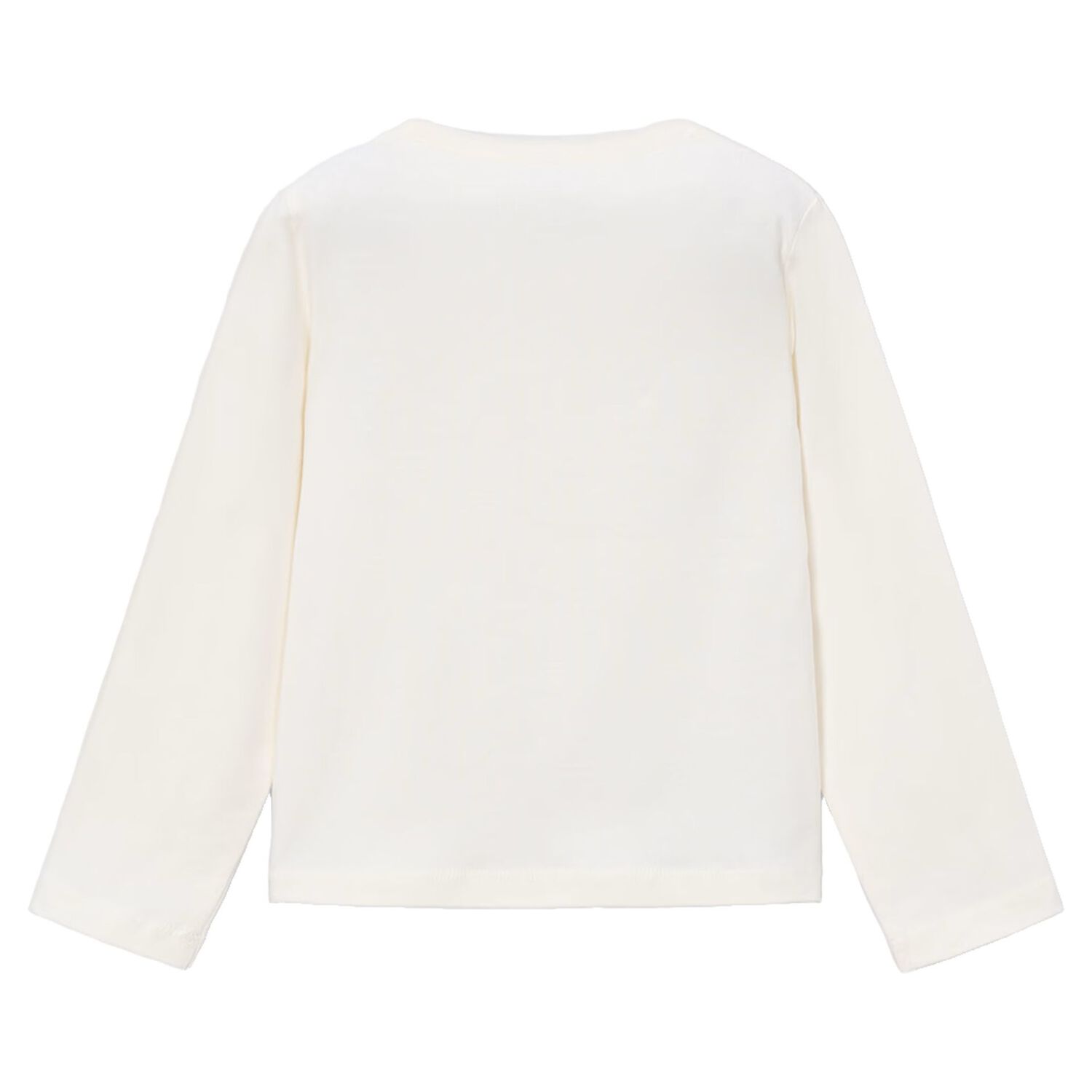Girls Ivory Long Sleeve Top, 1, hi-res