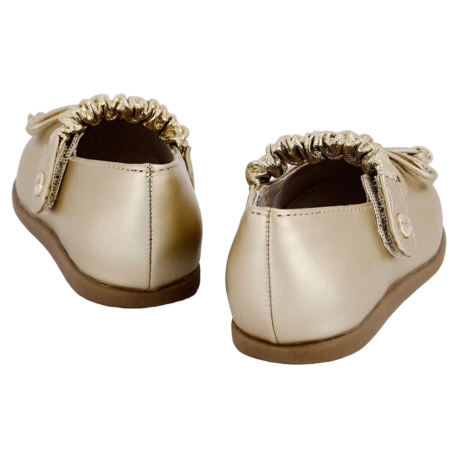 Younger Girls Rose Gold Bow Shoes, 2, hi-res