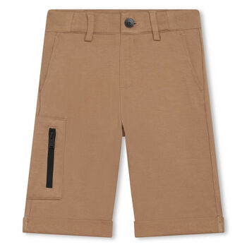 Boys Beige Bermuda Shorts