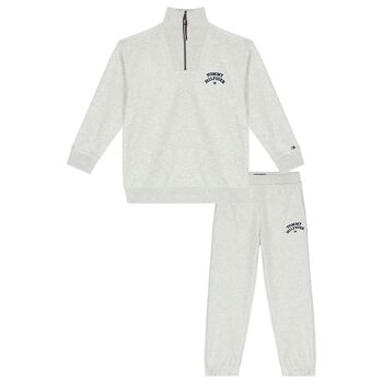 Boys Grey Logo Tracksuit