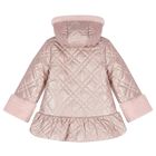 Girls Pink Quilted Puffer Jacket, 1, hi-res