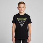 Boys Black Logo T-Shirt, 4, hi-res