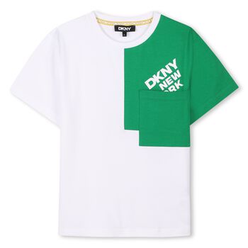 White & Green Logo T-Shirt