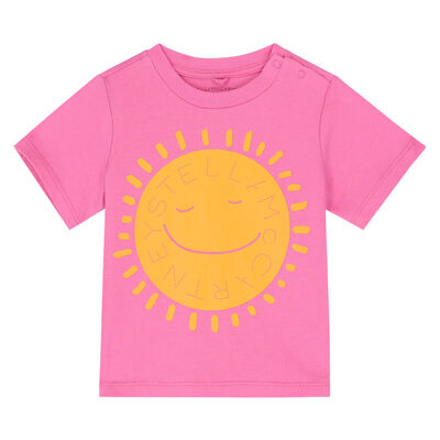 Younger Girls Pink Sun T-Shirt