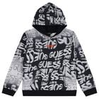 Boys Black & Grey Logo Hooded Top, 1, hi-res